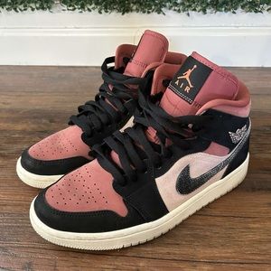 Maroon Nike Air Jordan Mids